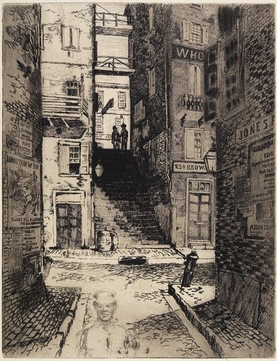 Water Street Stairs, Looking Up by Joseph Pennell